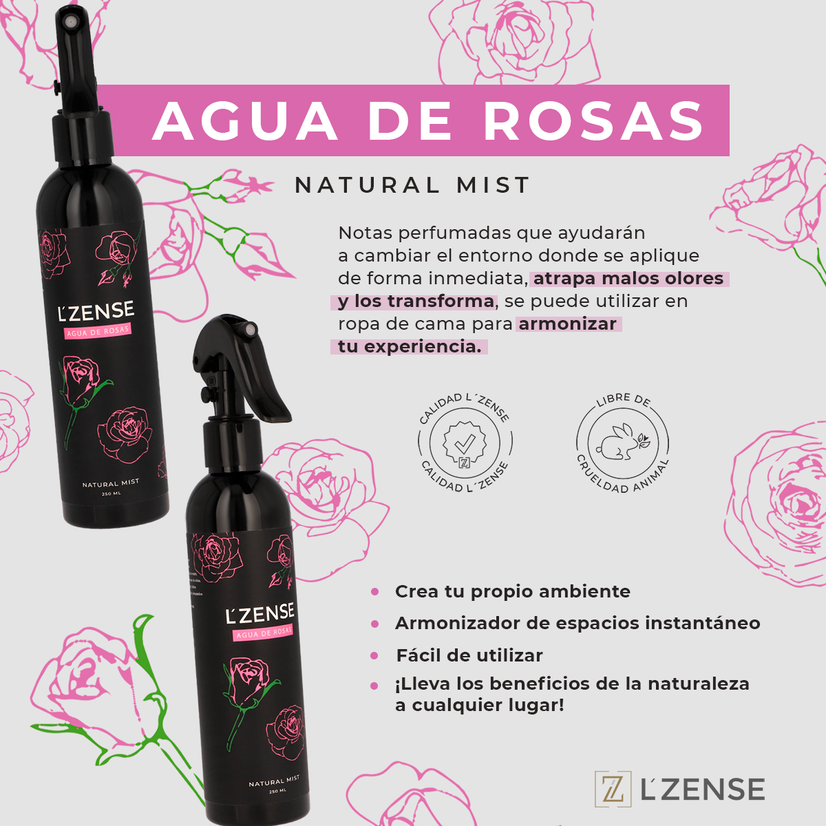 NATURAL MIST - AGUA DE ROSAS